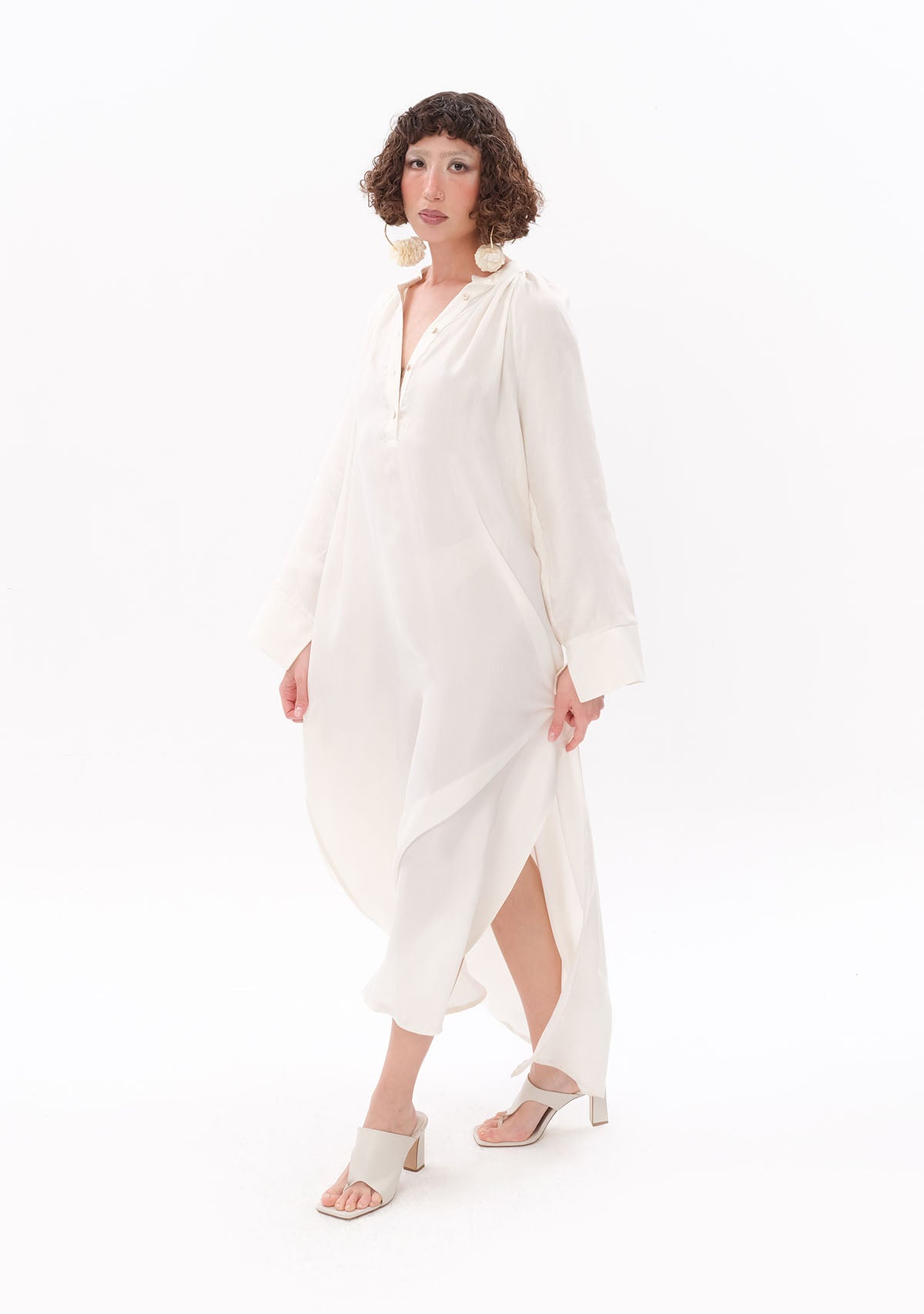 White Marrakesh Tencel Dress