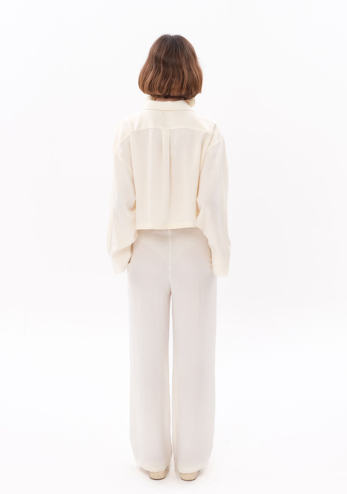 White Tencel Day Pants