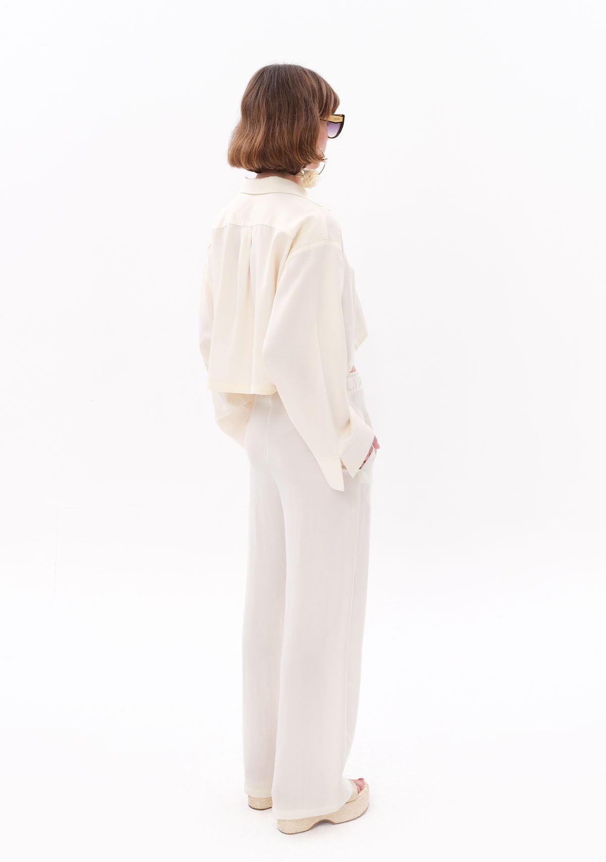 White Tencel Day Pants