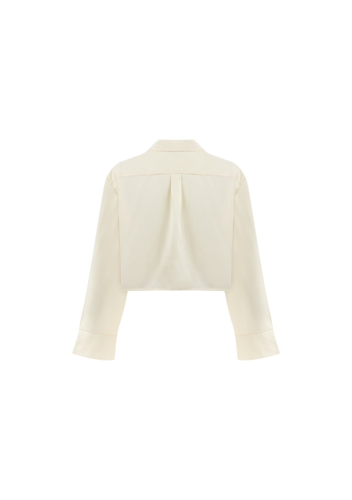 White Oversize Crop Shirt